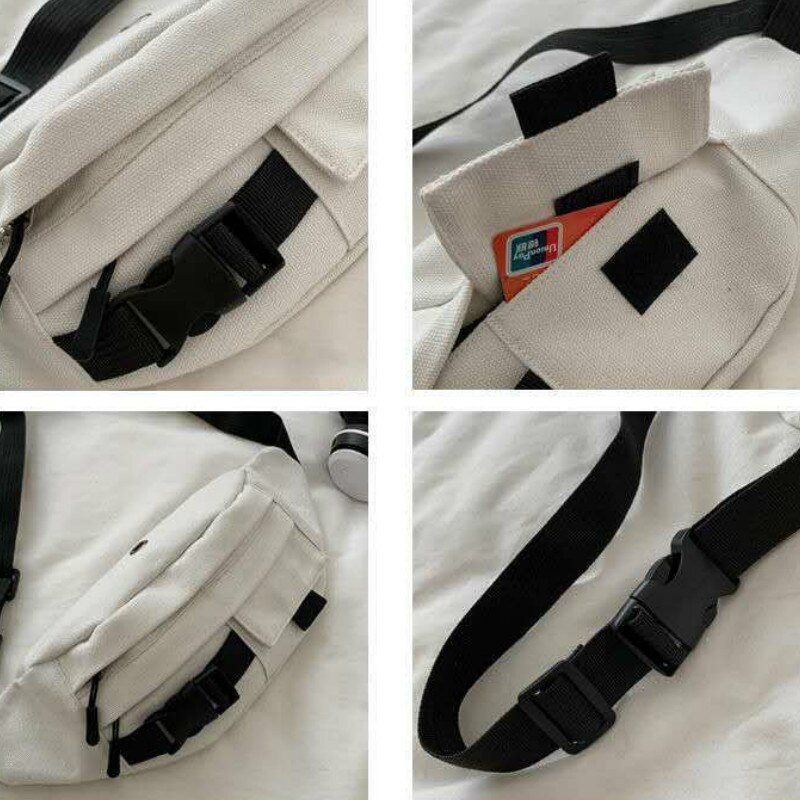 Marsupi donna semplice Casual tela marsupi studenti Harajuku All-match moda funzionale borse femminili quotidiano Ulzzang