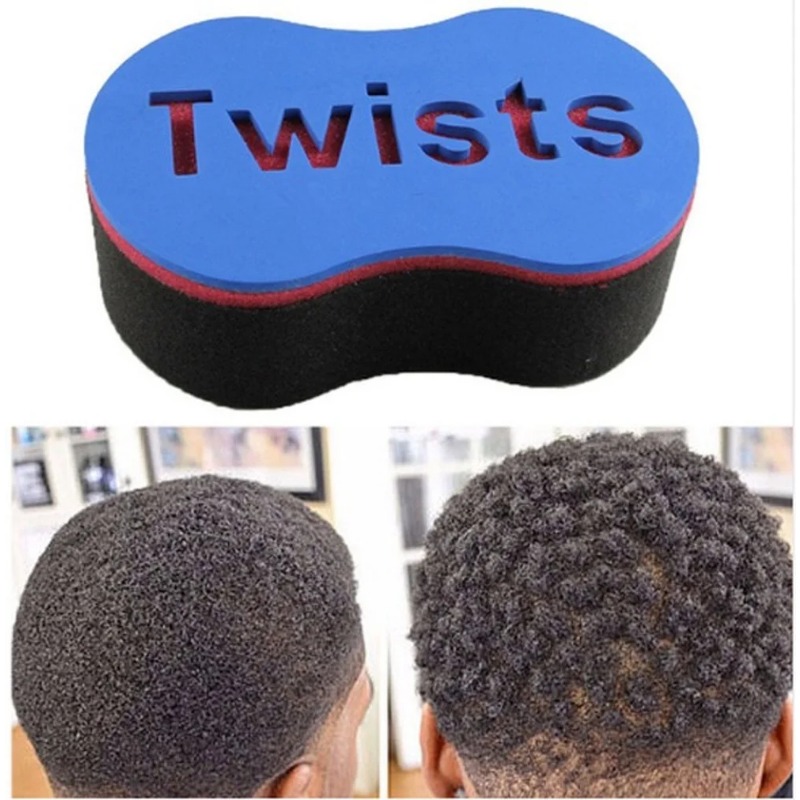 Éponge de brosse à cheveux torsadée magique ovale Double côtés, brosse éponge pour naturel, bobine afro vague dread éponge brosses bigoudi