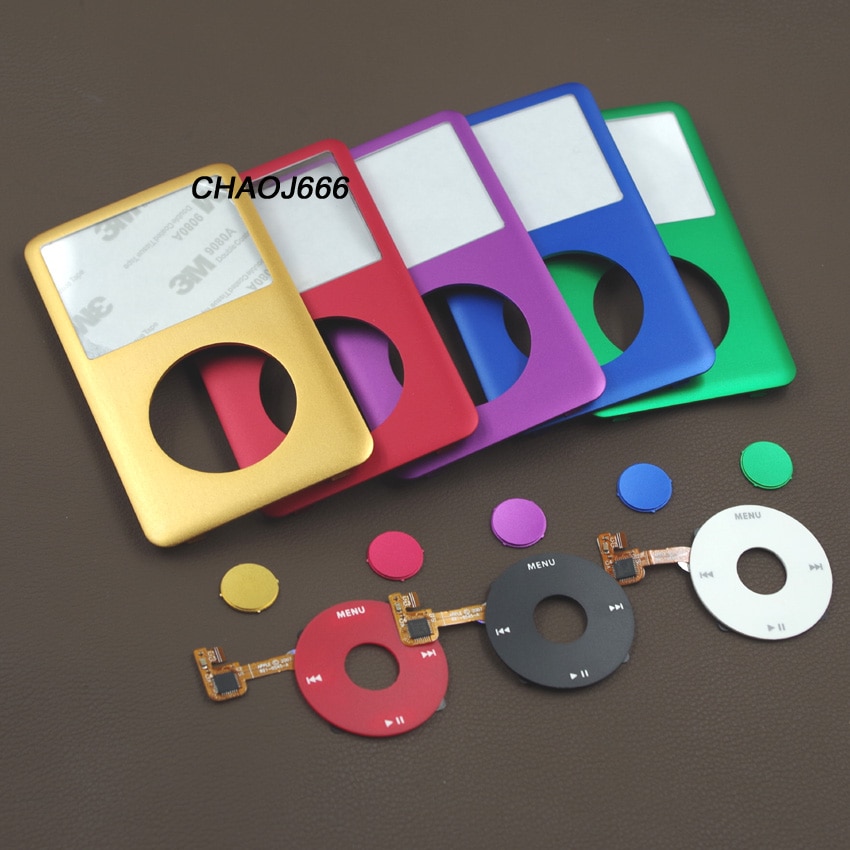 Colorful Anteriore della Piastra Frontale Fascia Clickwheel Centro Tasto Custodia Kit Copertura di Caso per iPod 6th 7th Classic 80GB 120GB 160GB