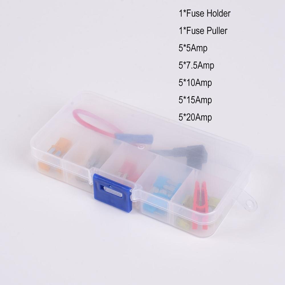 Add-A-Circuit Blade Style ATR Micro2 In-line Fuse Holder Fuse Tap Fuse Puller & Micro2 Fuse Set Auto Accessories: Default Title