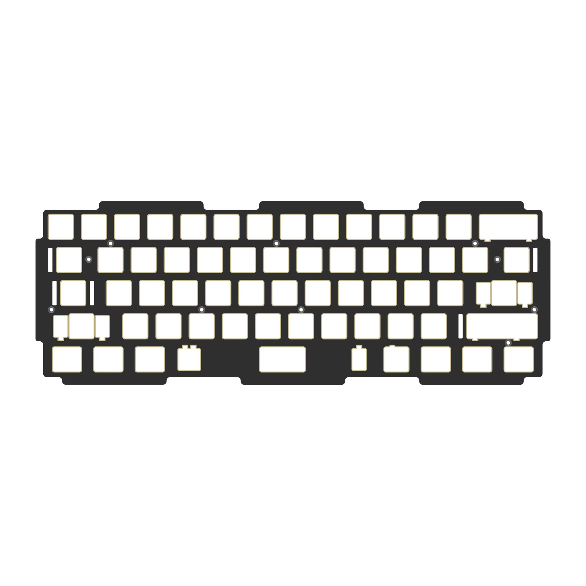 KBDfans D60 FR4 Plate: Black
