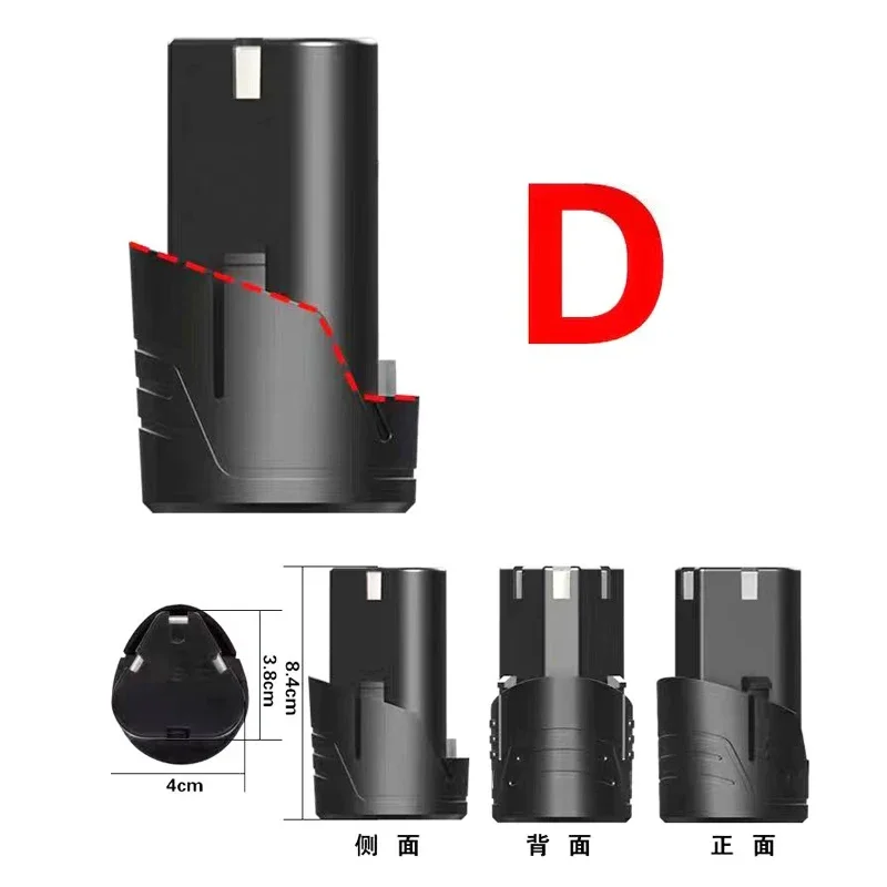Original 12V 6800mAh Typ D Elektrowerkzeug-Universal-Ladeakku, Elektroschrauber, Lithium-Ionen-Akku für elektrische Bohrmaschinen