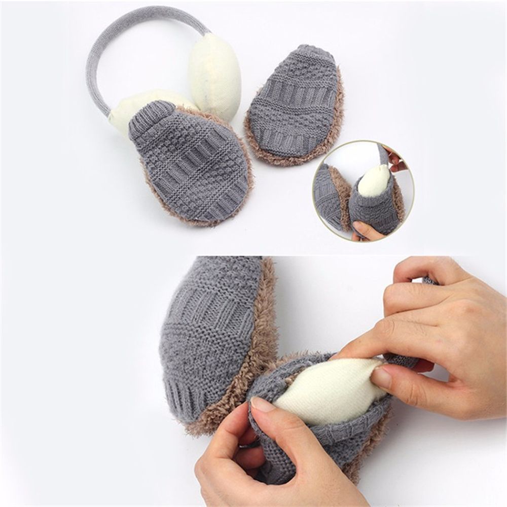 Winter Knitted Detachable Warm Earmuffs Knitted Children Ear Muffs Ear Warmers