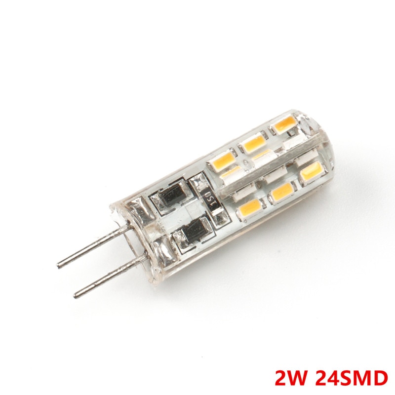 20 stks G4 2 W/4 W LED Lamp DC12V SMD3014 24/48LED Warm Wit/Wit LED siliconen Licht 360 Graden Hoek LED Lamp