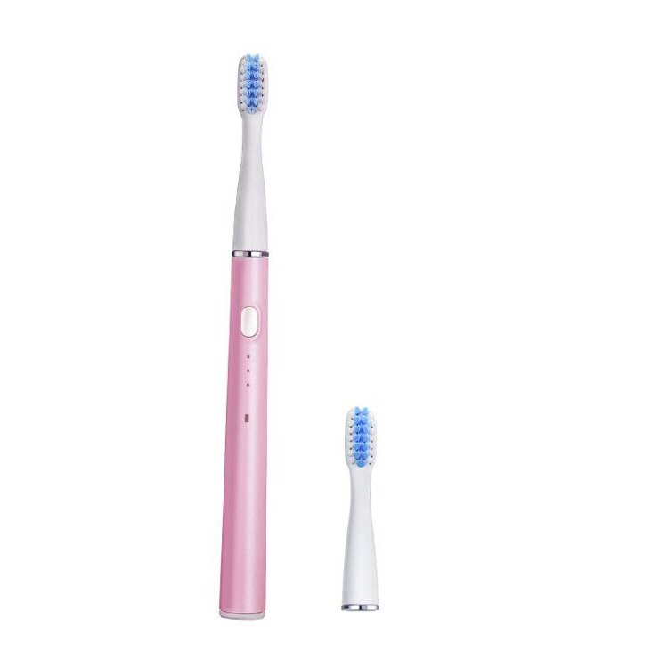 Sarmocare M200 Sonic Electric Toothbrush USB Rechargeable 3 Clean Modes IPX7 Waterproof Ultrasonic Automatic Tooth Brush: Pink and 2 head