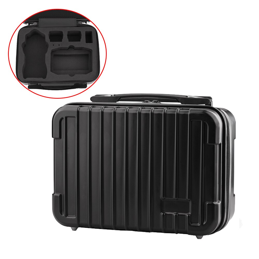 Til dji mavic air 2 hård skal bærbar rejsetaske til mavic air 2 drone tilbehør vandtæt stødsikker opbevaringstaske: Sort sag sort