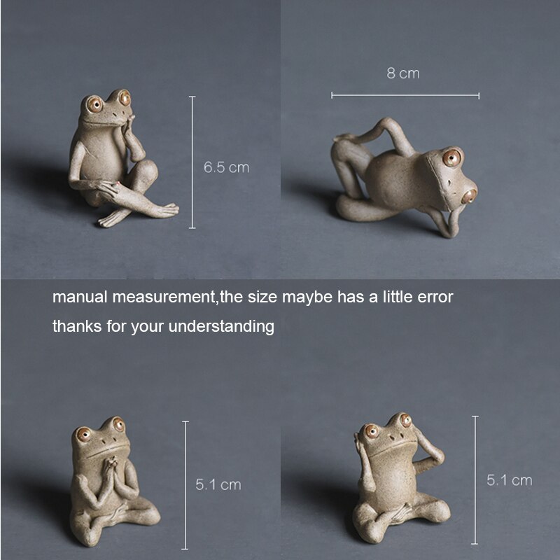 Jingdezhen keramik ornamenter dyr frø statue te kæledyr/urtepotte bonsai feng shui indretning håndværk heldig boutique skulptur
