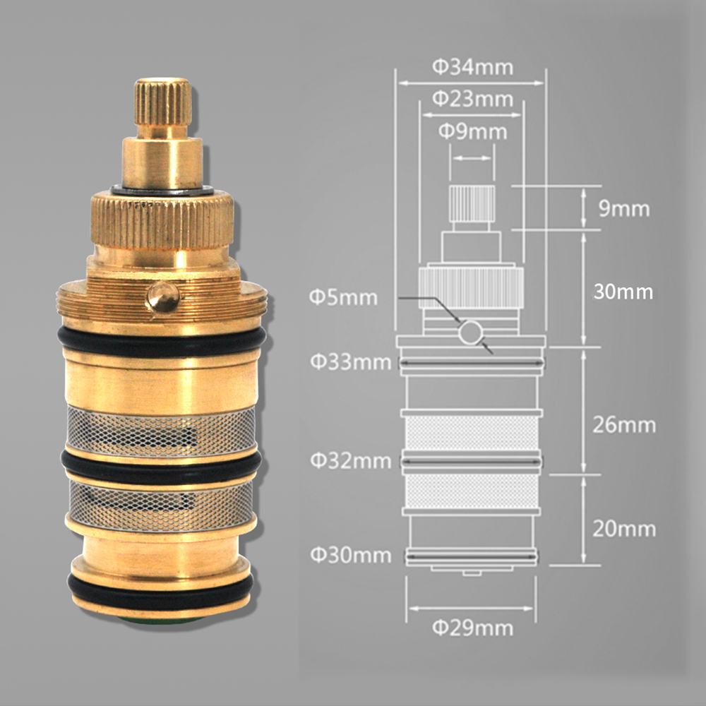 Durcheinander Thermostat Ventil Spule Kupfer Wasserhahn Patrone Schlecht Mischbatterie Dusche Misch Ventil Einstellen sterben Mischen Wasser Temperatur