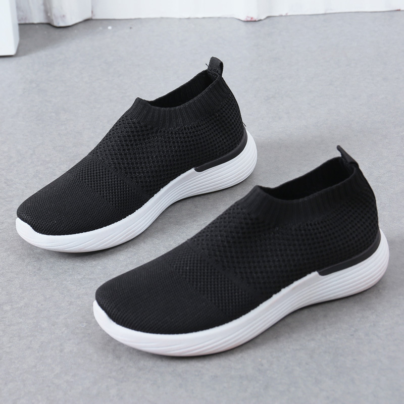 Gacimy Scarpe da passeggio per donna Sneakers con calzino casual Scarpe slip-on leggere e confortevoli Scarpe da ginnastica da tennis atletiche in rete: Black / 37