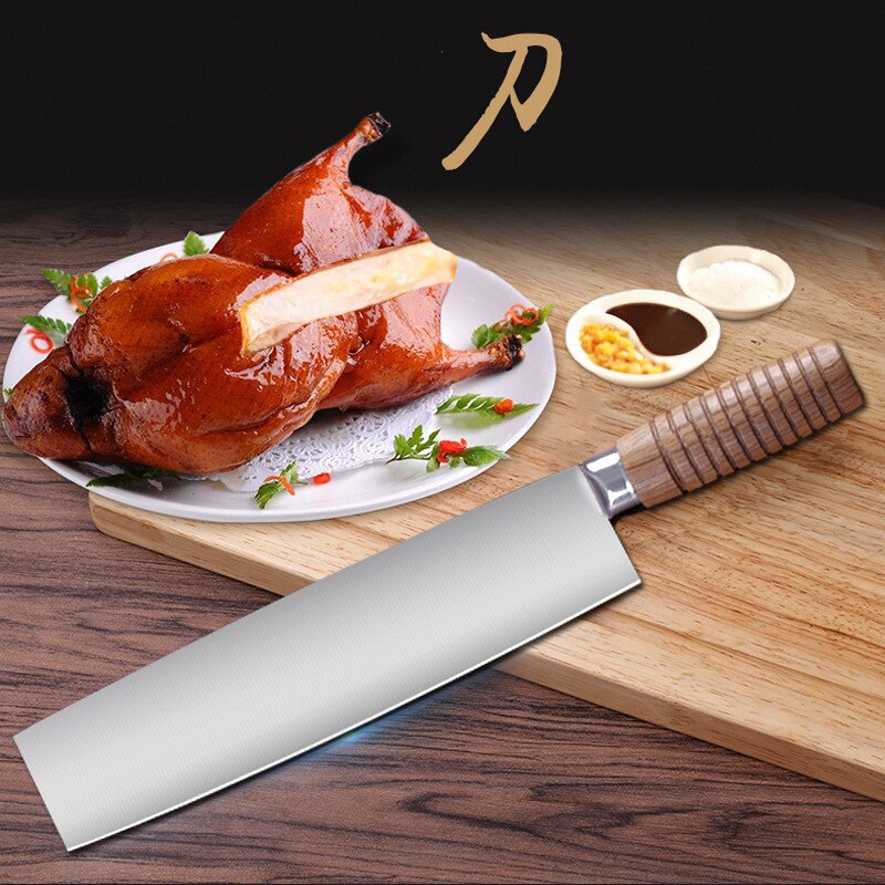 Peking stegt andeskærekniv 7 cr 17 mov kokkeknive i rustfrit stål kinesisk madlavning udskæringskniv sushi sashimi vege kniv
