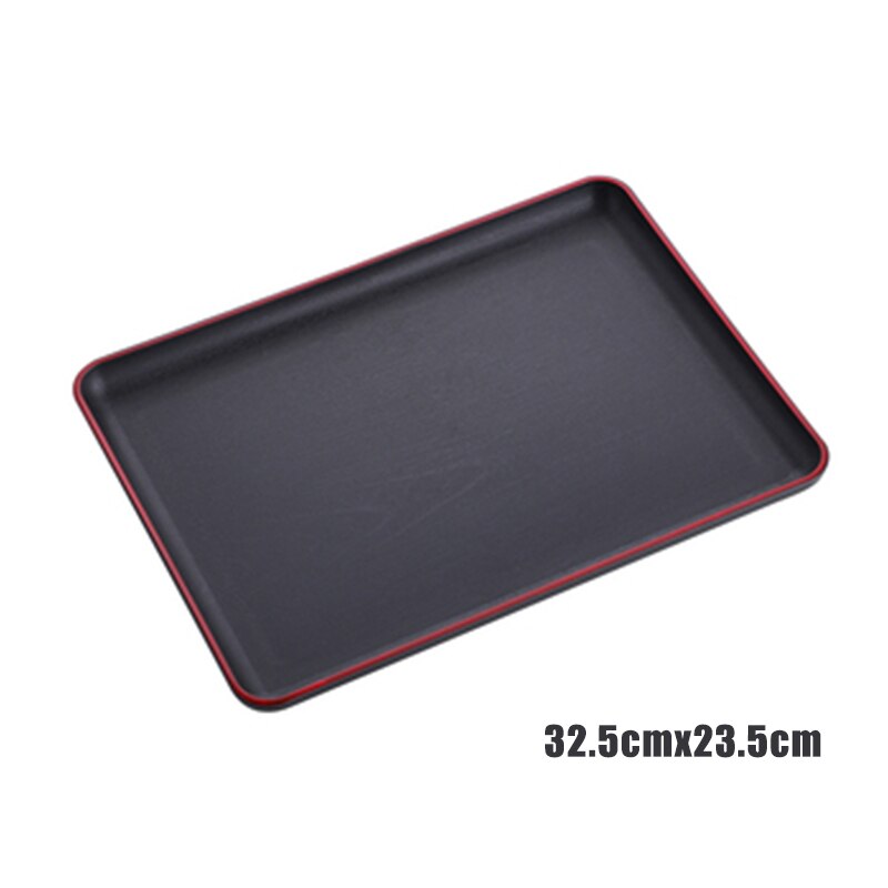 Durable Acrylic Plastic Serving Tray Rectangular Plastic Tray Food Serving Trays Anti-slip Scratch-resistant K888: 32.5cmx23.5cm