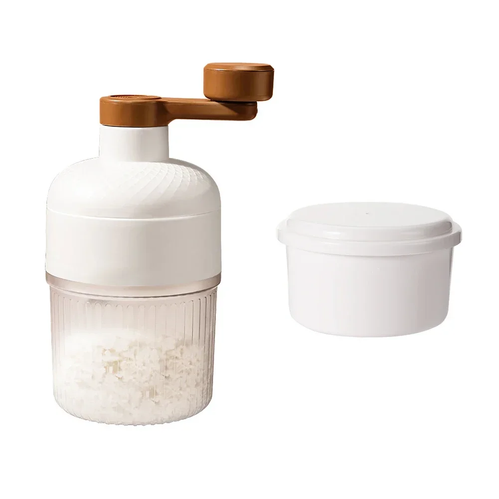 Household Portable Small Hail Machine Kitchen Tool Shaved Ice Machine Mini Ice Crusher Hand Operated Shaved Ice Milkshake Maker: black