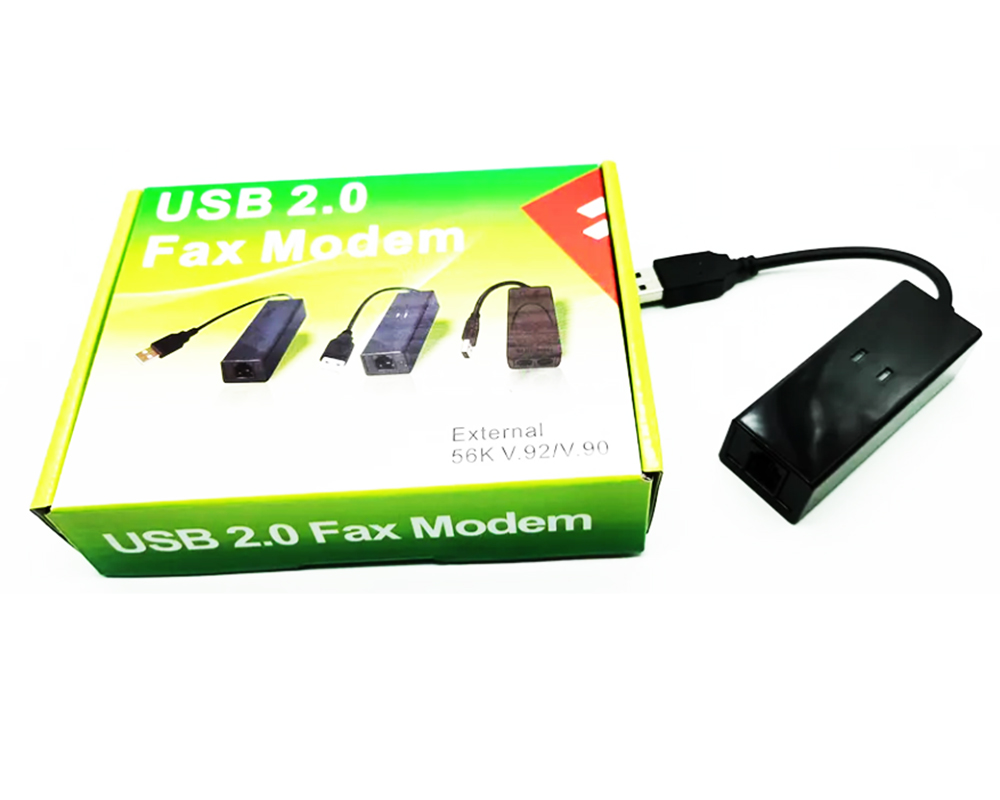 Usb 56k externe inbelmodem voor spraak, fax en data voor windows xp .90 v.92 vista, windows 7/8/10/11 en linux