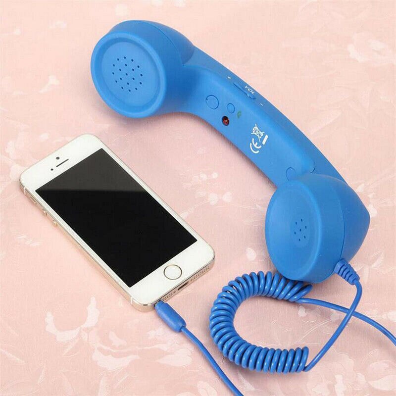 Peças de ferramenta clássico retro 3.5mm conforto telefone fone mini microfone alto-falante telefone receptor chamada para iphone samsung huawei