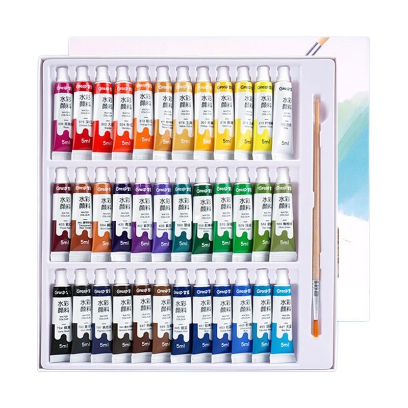 Aquarel Verf Set In Tubes Art Academy Gouache Pigment Kit 5Ml 12/18/24/36 Kleuren Voor Art student Schilders Beginners