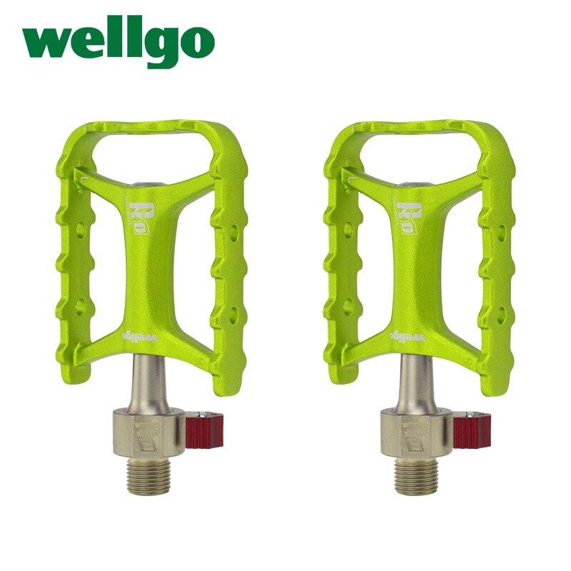 Wellgo M111 Non-Quick Quick Release Ultralight Aluminium Mtb Road Opvouwbare Fiets Pedalen Fietsen Lager Fiets Pedalen: M111 1nd Green