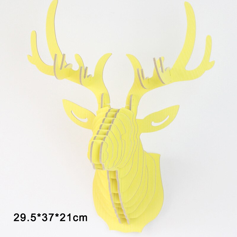 3d puista hirvipää eläinten diy taidemalli toimistoseinä riippuva sisustus säilytys haltijat käsityö kodin sisustustarvikkeet: 3