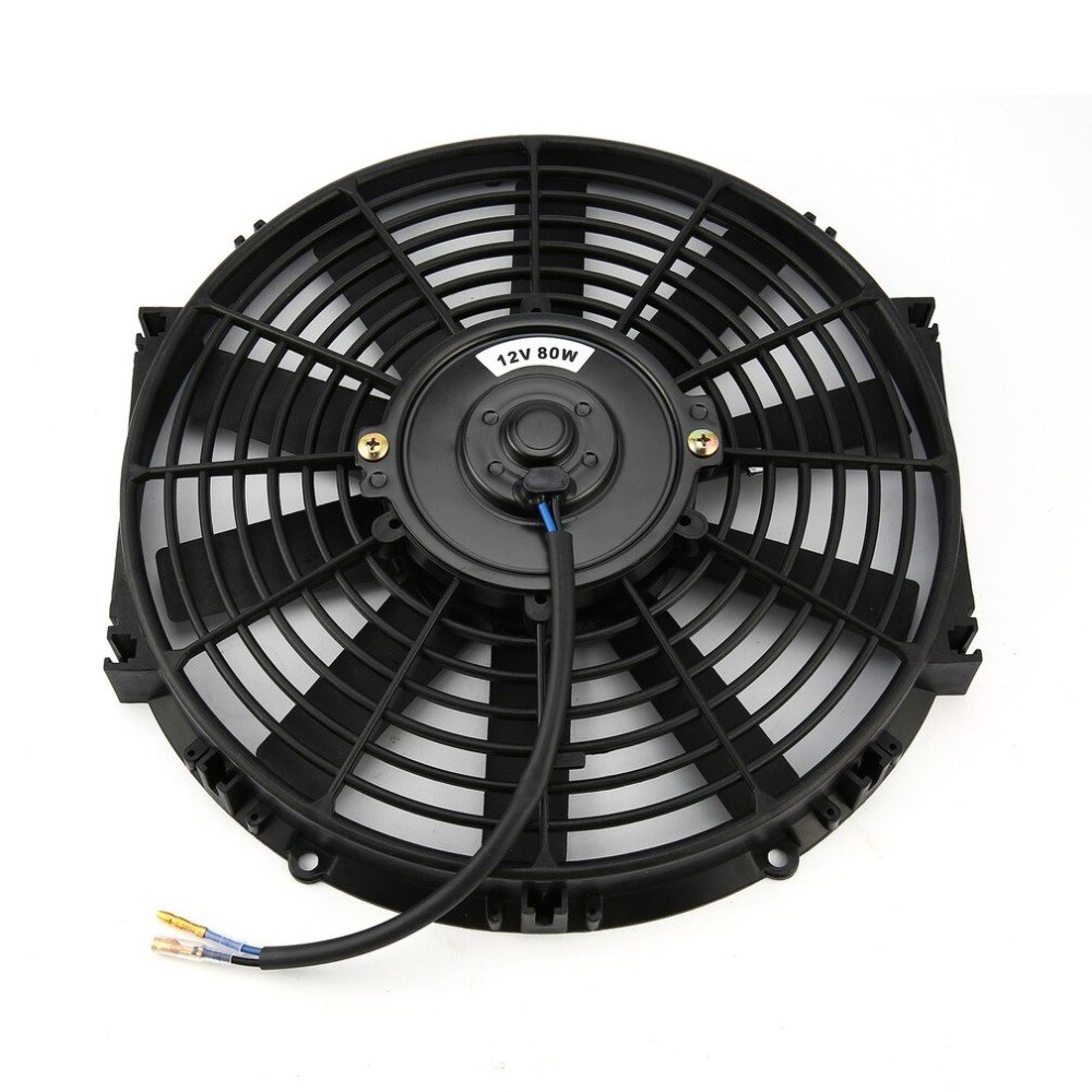 Genuine 10 Inch 80W Round Frame Straight Leaves High Performance Motorsport Fans Automotive General Purpose Electronic Fan