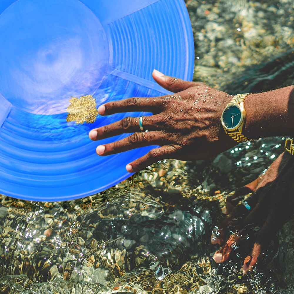 Royal blue Plastic Gold Pan Basin Nugget Mining Dredging Prospecting for Sand Gold Mining Manual Wash Gold Panning Equipment