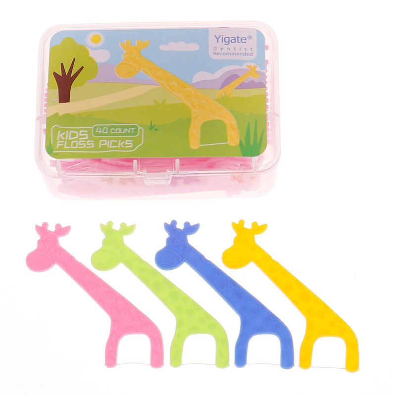 1box Kids Dental Floss Flosser Children Cartoon Picks Teeth Toothpicks Stick Teeth Toothpicks Stick Tooth Clean Oral Care