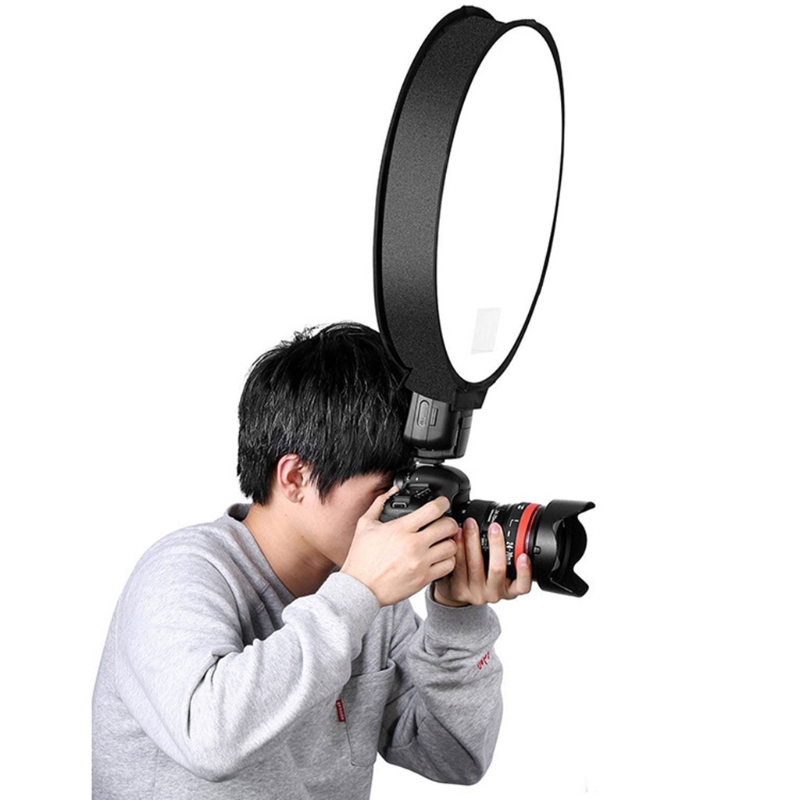 83XC 30cm/40cm Universal Mini Round Softbox Portable Flash Diffuser Soft Box for DSLR