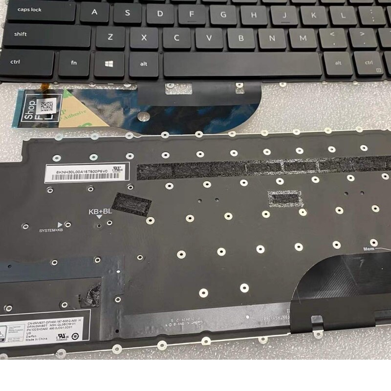 US For Dell XPS 9500 9510 9700 9710 / Precision 5550 5560 5750 5760 Laptop Replace Keyboard Wtih Backlit Eglish
