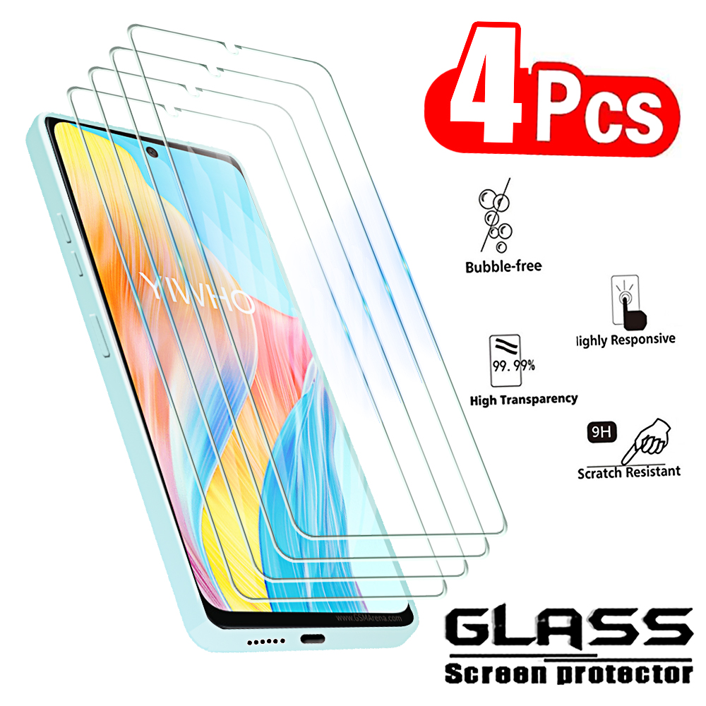 4Pcs Tempered Glass For Oppo A79 A59 A38 A58 A78 4G A98 5G A53s A73 A93 A17 Screen Protectors Protective Glass Cover Film: CRIMSON / Bundle7