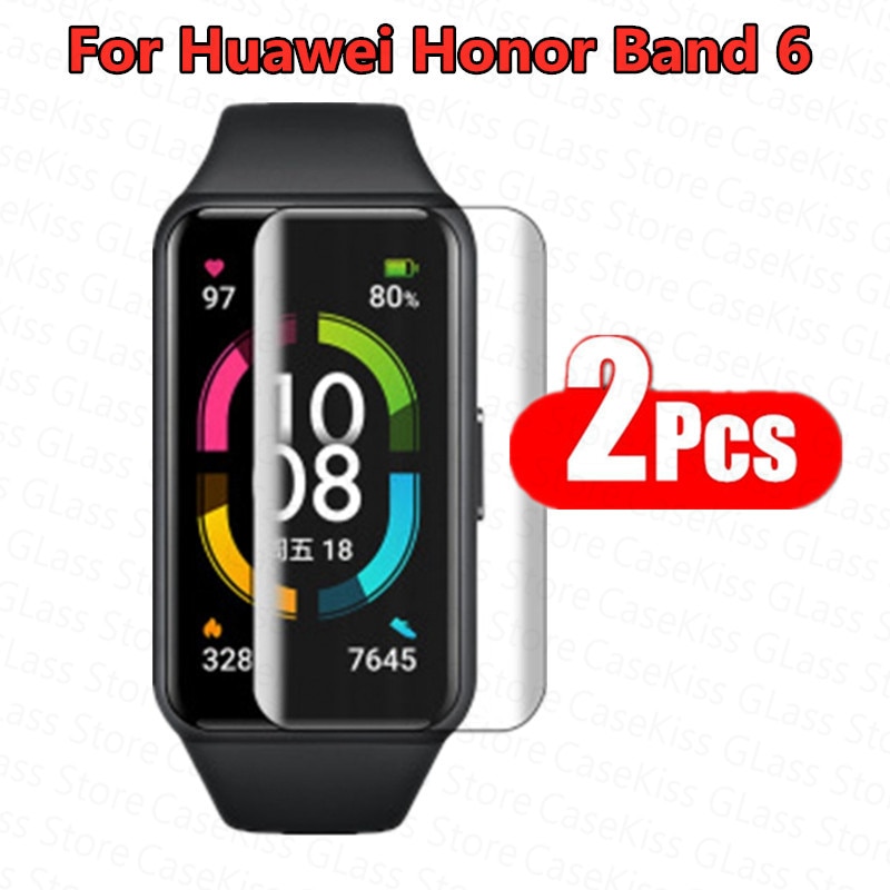 2 Stuks Beschermende Film Voor Huawei Honor Band 6 Full Screen Protector Clear Hydrogel Zachte Film Voor Honor Band 6 niet Glas