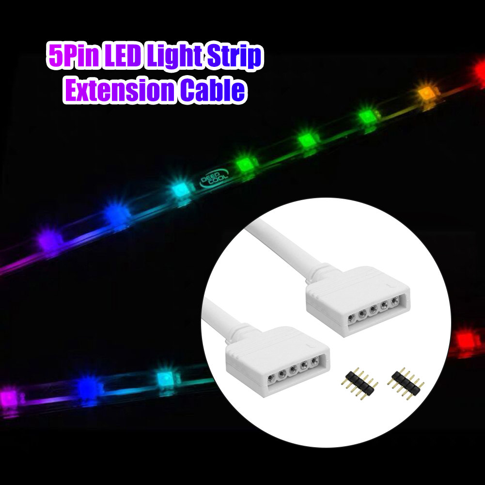 4Pin/5Pin Light Strip Extension Cable White LED Lamp Bar Extension Wire for 3528 5050 RGB/5050 RGBW LED Connector
