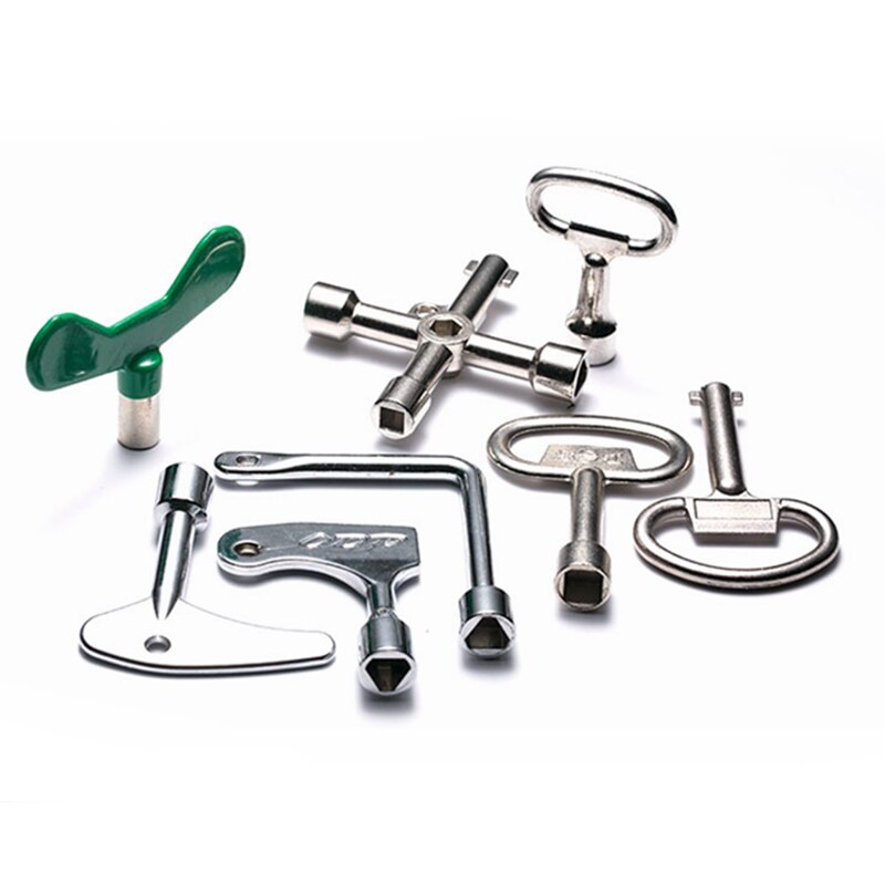 1PCS HSR/Metro Trains Triangle Key Lock Elevator Door Key Multifunction Electric Cabinet keys Universal Cross Key Trash Bin Key