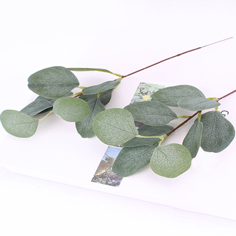 Artificial Flower Eucalyptus Leaves Stems Eucalipto Branches Artificial Plants for Floral Bouquets Wedding Green Decor