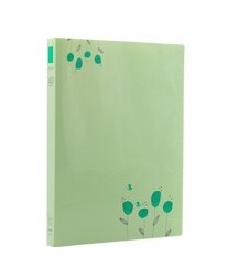 A4 Map voor documenten Verse Papier map Data Boek Map 40 pages A4 clip Geen. fb204: green