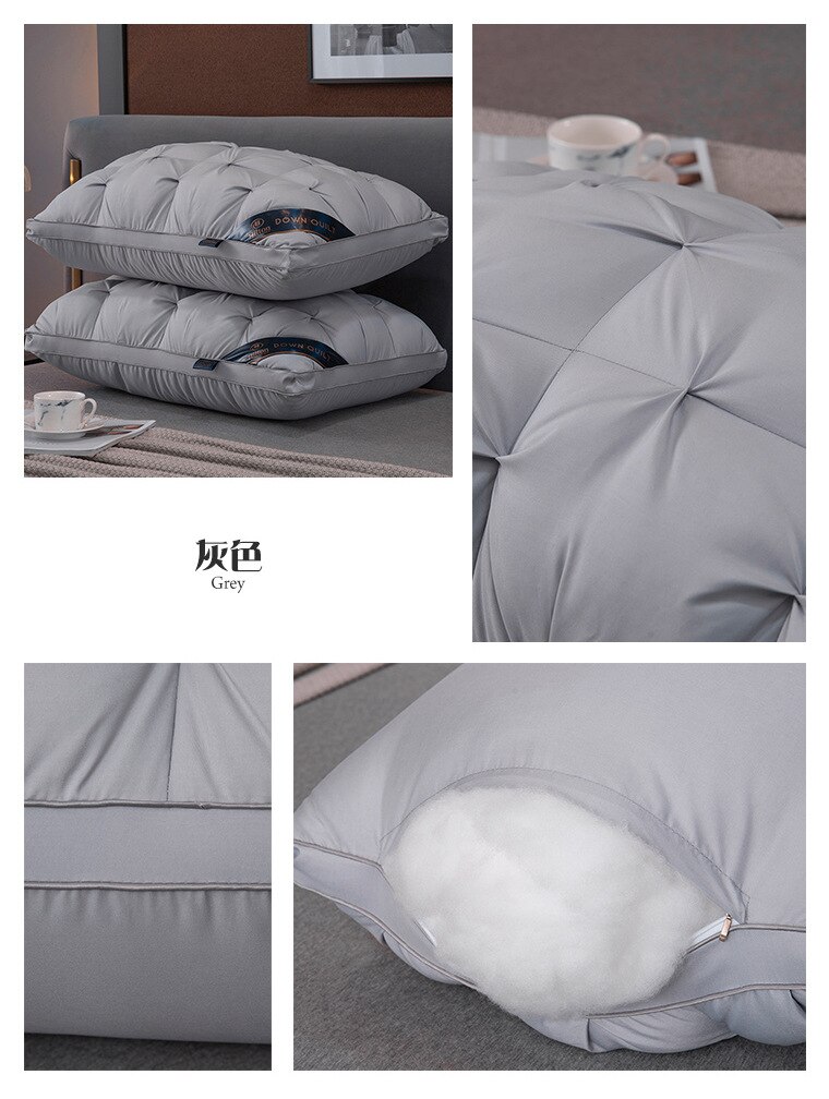 1pc 48x74cm cama travesseiro poliéster cama hotel coleção macio confortável sono saúde para dormir almofadas ortopédicas