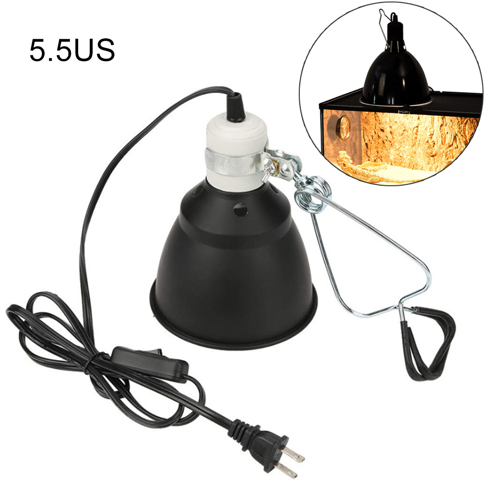 Simple Light Holder Reptile Heating Lamp Stand Pet Light Bulb Holder Lampshade Emitter Lamp Cover: 5.5 US