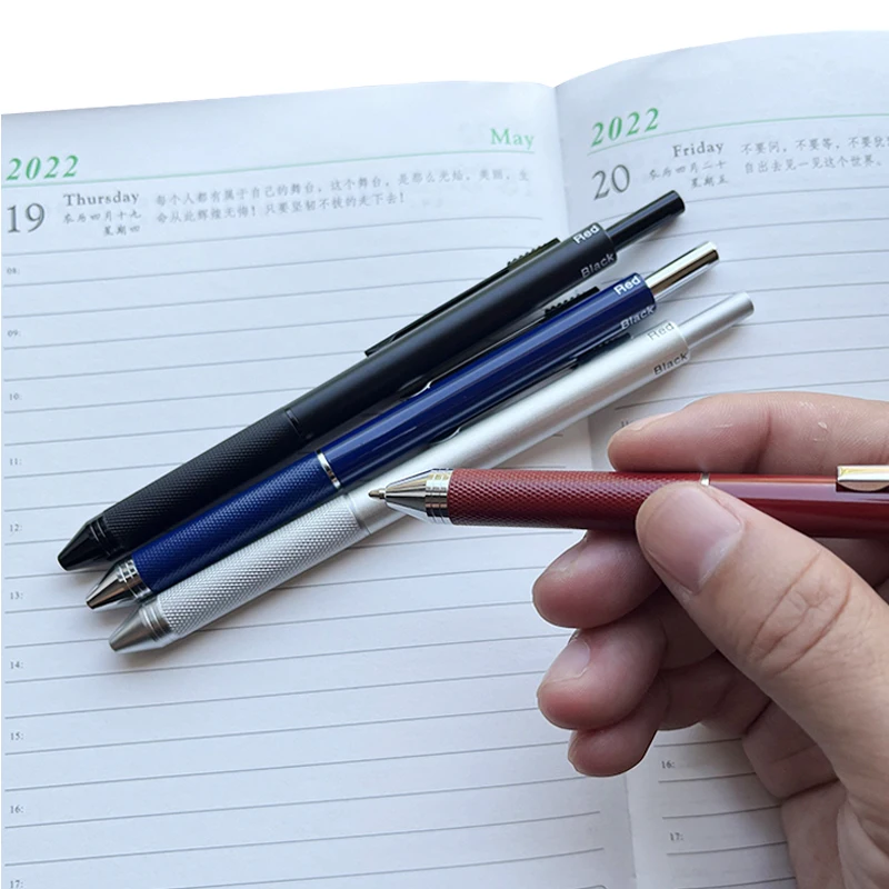 Gravity Sensor 4 In 1 Multicolor Gel Pen Set 0.5mm Black Blue Red Ink Ball Pen and 1 Pencil Lead School Office Stationery