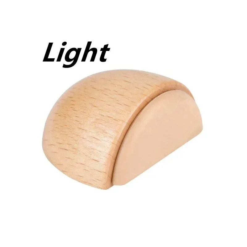Fermaporta rotondo in legno, autoadesivo, anticollisione, fermaporta posteriore, parete di casa, pavimento, mobili, protezione, blocco silenzioso: Oro