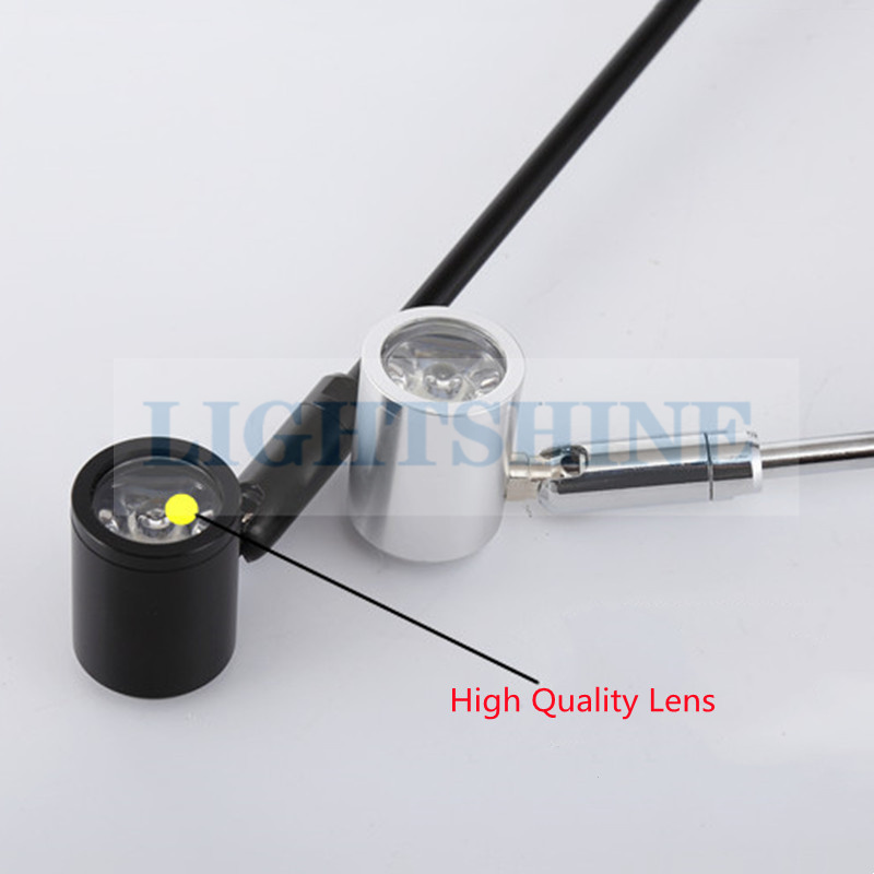 ledet-tørrbatteri-spotlights smykkedisk-displayskap 1 w 3w bryllup aaa-batteri-stangspotlights