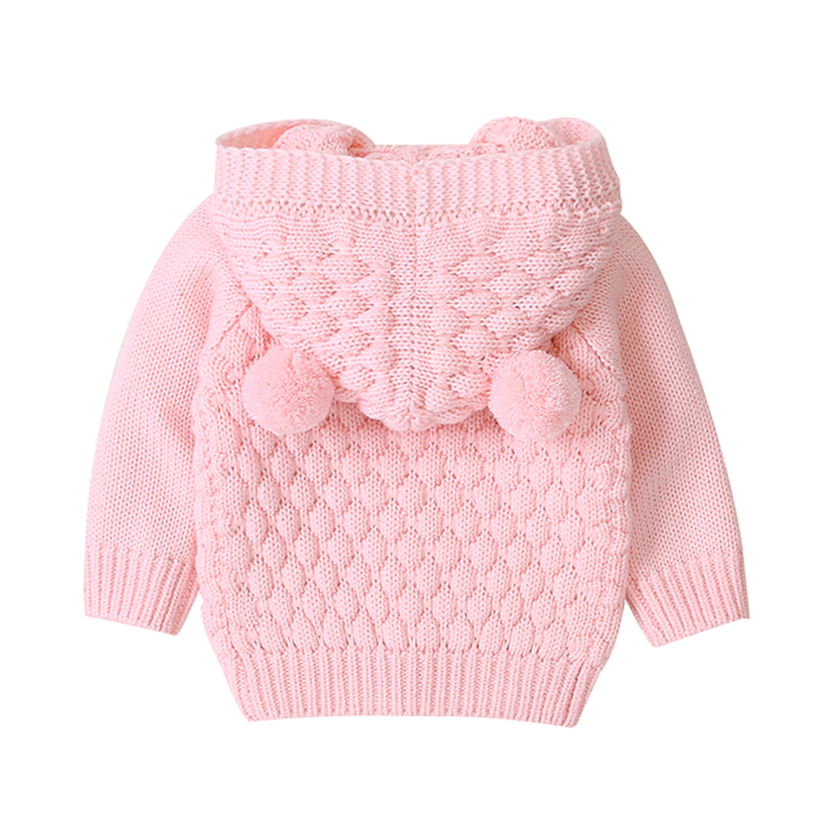 Vinter varm nyfødt baby sweater hætte til spædbørn drenge pige strik cardigan efterår outwear børn strik 3-24m