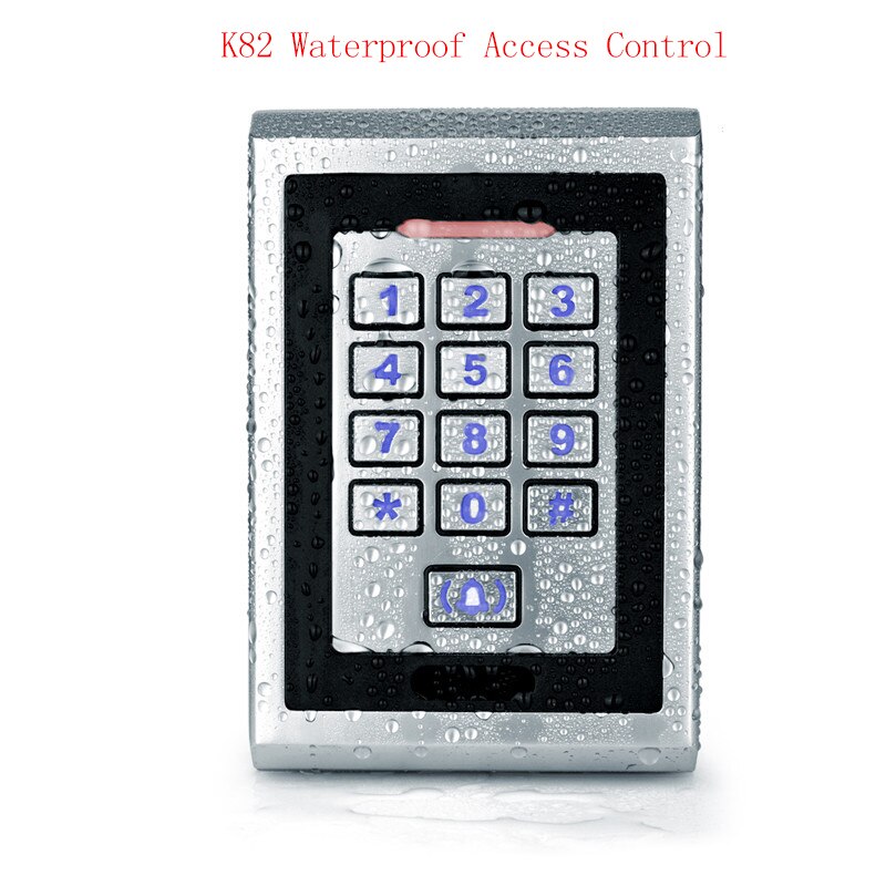 K81 ~ k88 ip 65 waterdichte metalen toegangscontrolesysteem rfid 125 khz kaart met 8000 gebruikerskaart voor beveiligingssysteem met deurslot: K82w