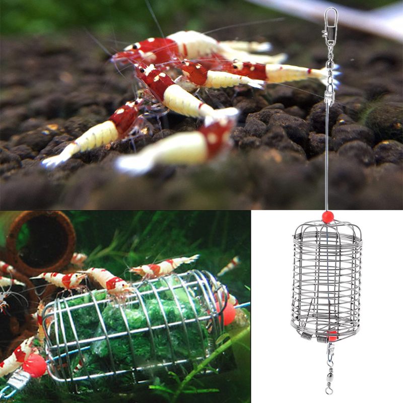 Aquarium Garnalen Kleine Aas Feeder Kooi Droog Spinazie Voeden Mand Voor Vis Drijvende Voedsel Voeden Lokken Kooi Garnalen Catch Holder