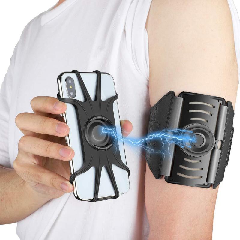 Sport Armbinde Telefon Halterung Halfter 360 ° Drehbare Abnehmbare Lauf Handgelenk Stand für 4,0-6,5 Zoll Telefon