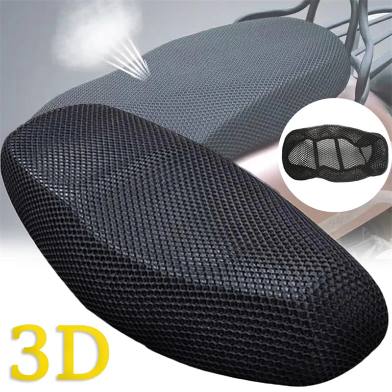 Motorfiets 3d Ademend Mesh Beschermend Kussen Stoelhoes Warmte Isolatie Luchtpad Cover Anti Slip Zonnebrandcrème Schokabsorptie