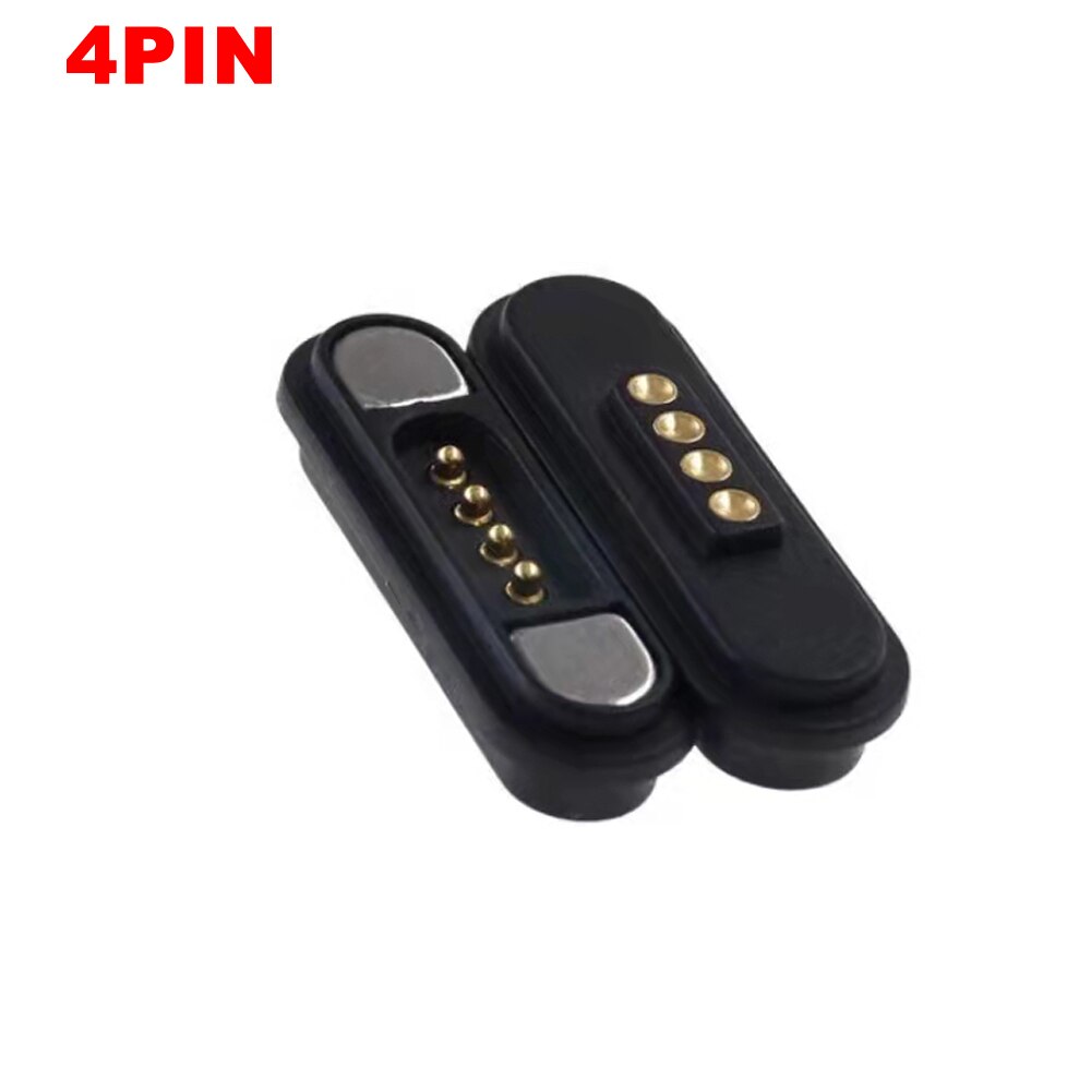 1sets 3A Magnetic Pogo Pin Connector 2 3 4 5 6 Positions Pitch 2.2 MM Spring Loaded Pogopin Male Female waterproof Contact Strip: C 4P 1sets