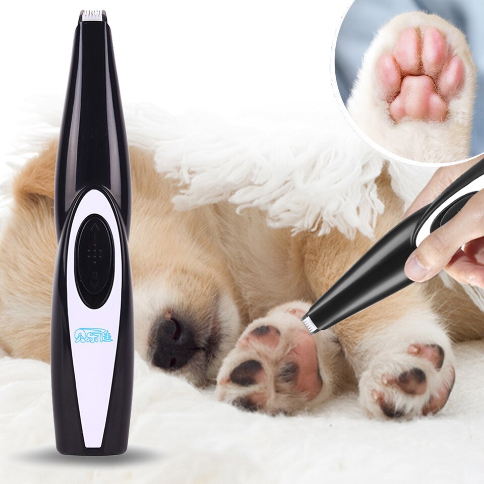 Recortador de pelo de pies para mascotas, peluquería, tijeras para perros, ojos y orejas, recargable por USB, máquina de corte