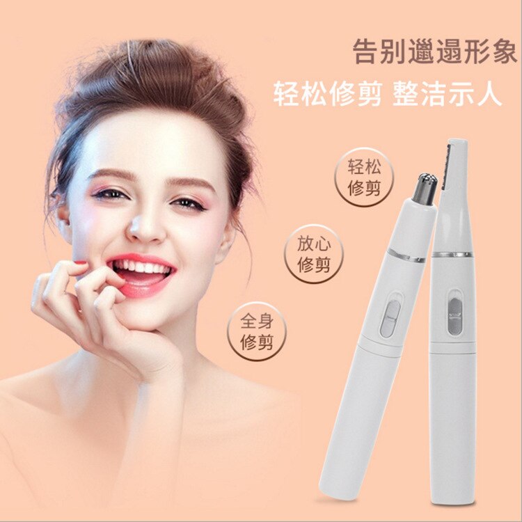 Style Multi-functional Nose Hair Trimmer Lady Shaver 2 in One Grainer Electric Eyebrow Shaping Device Al-824