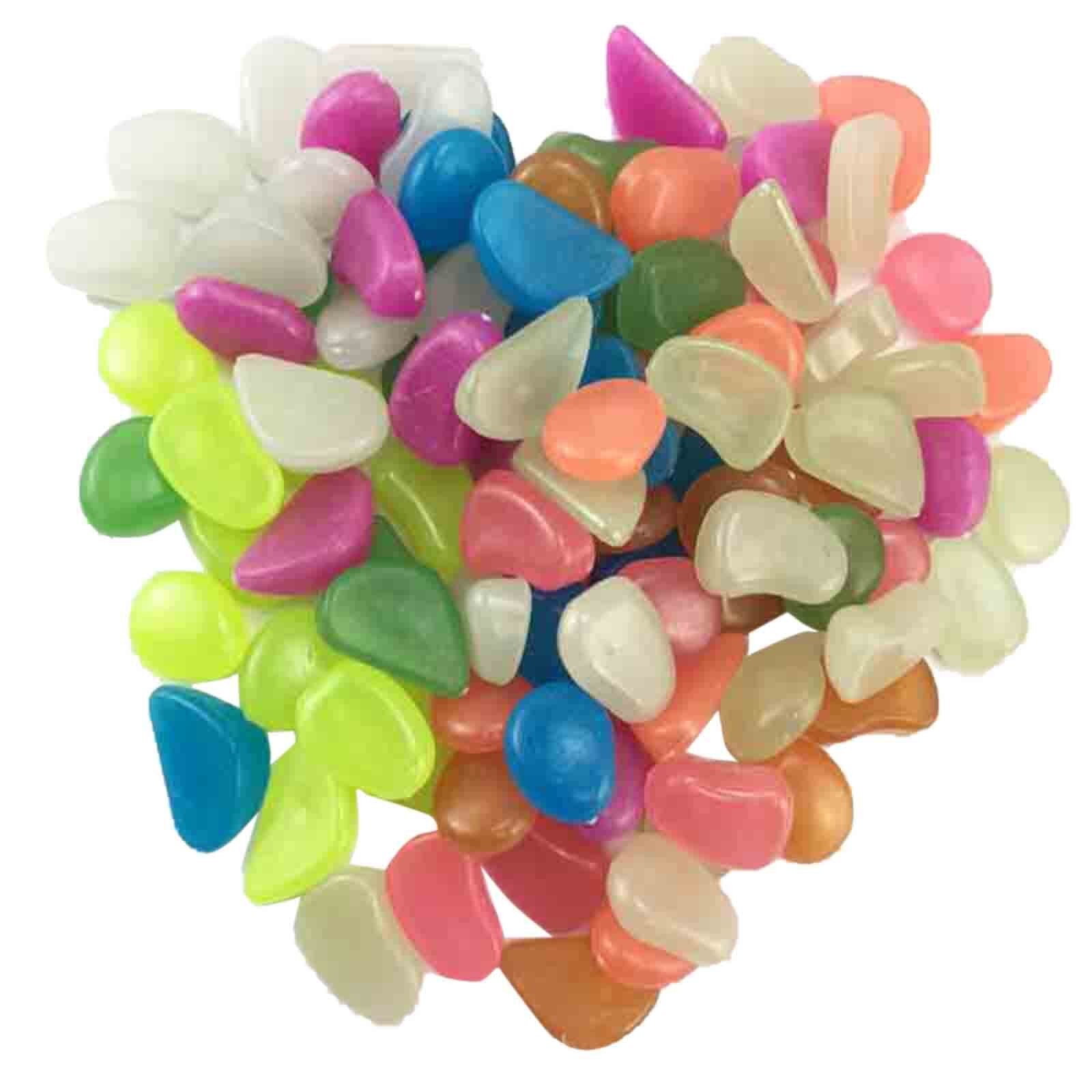 100pcs Glow In The Dark Garden Pebbles Glow Stones Rocks For Walkways Garden Path Patio Lawn Garden Yard Decor Luminous Stones