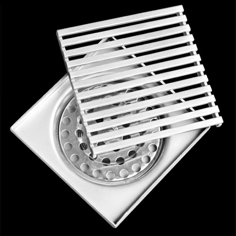 1 st 304 Rvs Geborsteld 10 cm * 10 cm Anti-geur Afvoerputje Badkamer Hardware Douche Drains