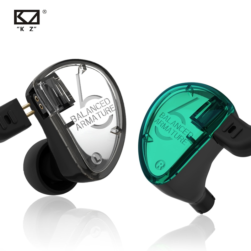 Kz AS06 Hoofdtelefoon 3 Balanced Armature Driver In Ear Oortelefoon Hifi Bass Monitor Oortelefoon Oordopjes Met 2pin Kabel Kz ZS10 kz AS10