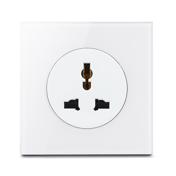Atlectric 1 2 3 4 gäng 1 2 -vägs hem strömlampa strömbrytare på/av-knapp strömbrytare lampa ljus usb eu fr frankrike uttag glaspanel: Universaluttag