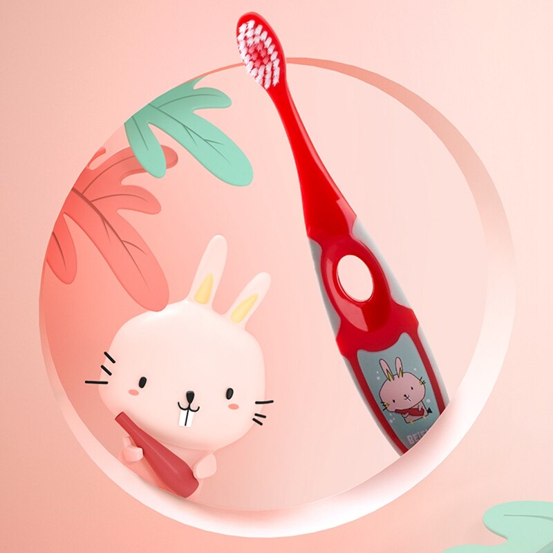 Beiens Baby Toothbrush Kids Silicone Brush children Training Tooth brush Dental Oral Care baby Items with Cartoon Pattern